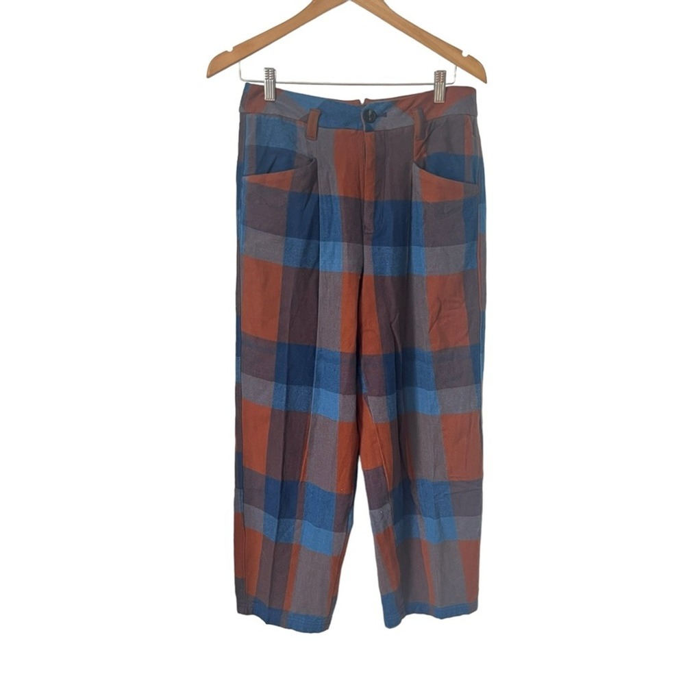Free People plaid flannel pants small new
